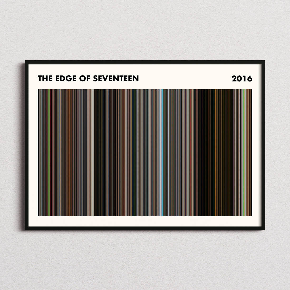 The Edge of Seventeen Movie Barcode Poster - Simplified