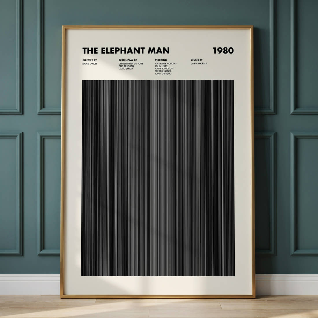 The Elephant Man Movie Barcode Poster