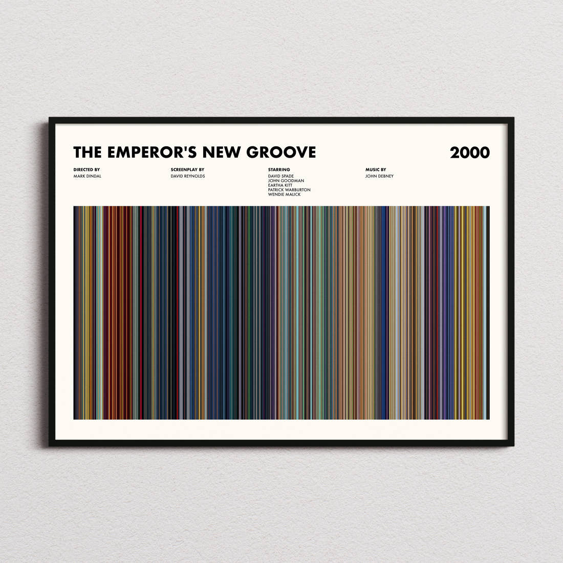 The Emperor's New Groove Movie Barcode Poster