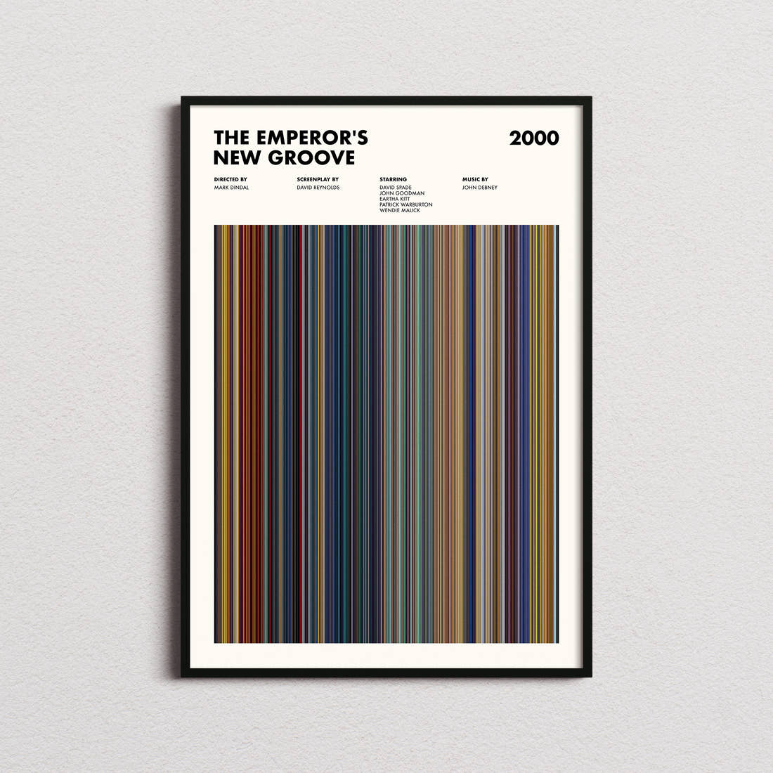 The Emperor's New Groove Movie Barcode Poster