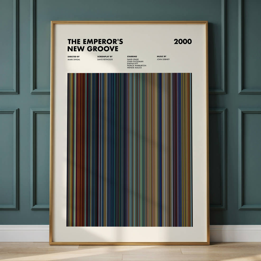 The Emperor's New Groove Movie Barcode Poster