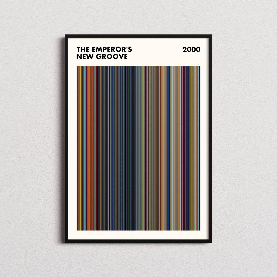 The Emperor's New Groove Movie Barcode Poster - Simplified
