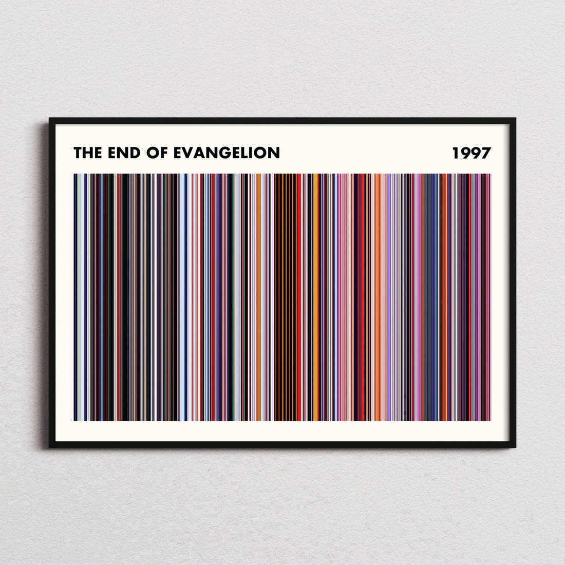 The End of Evangelion Movie Barcode Poster - Simplified