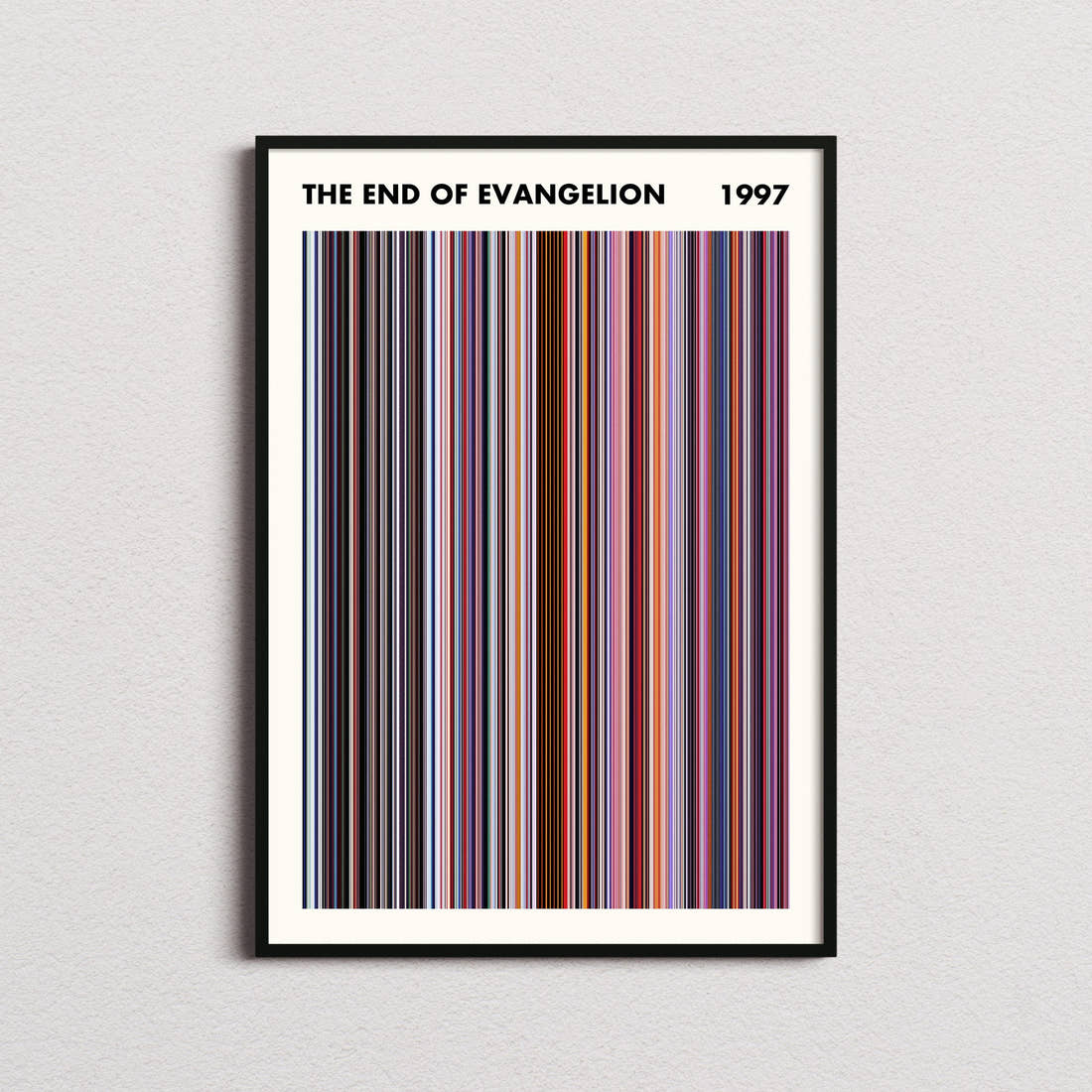 The End of Evangelion Movie Barcode Poster - Simplified