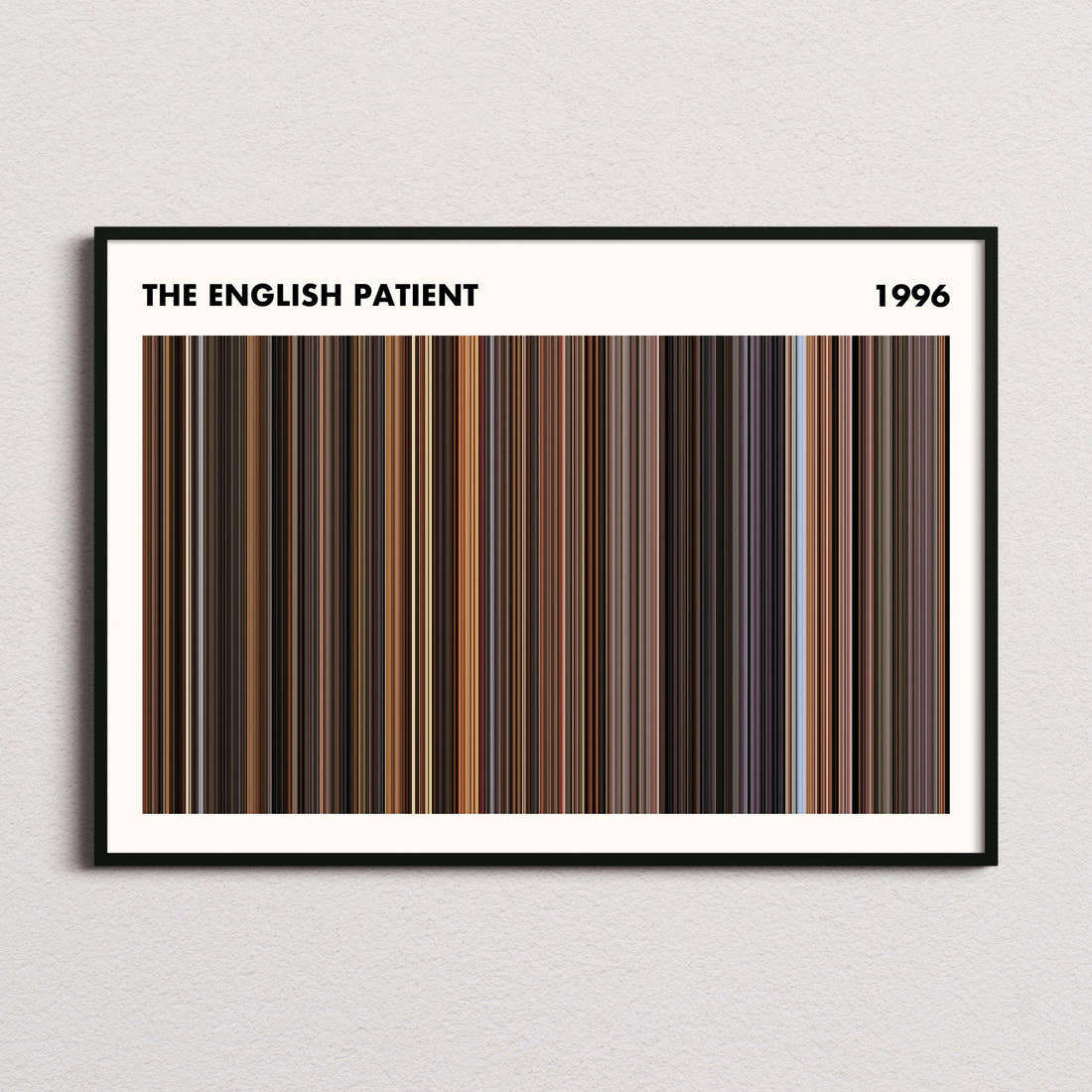 The English Patient Movie Barcode Poster - Simplified