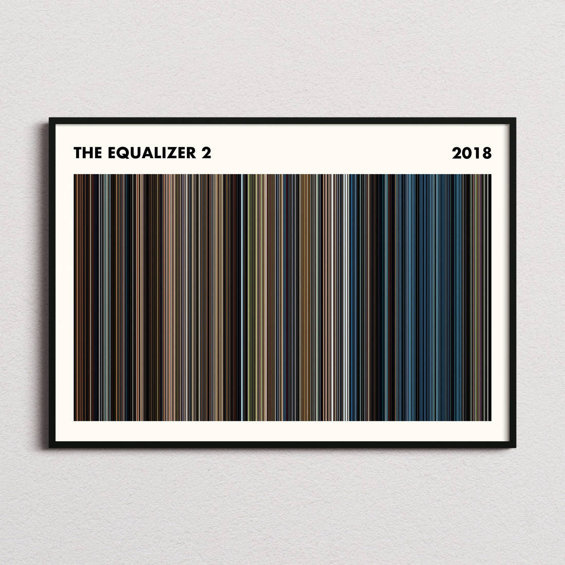 The Equalizer 2 Movie Barcode Poster - Simplified