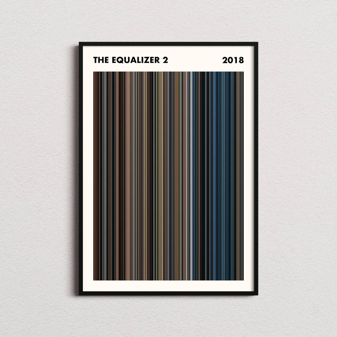 The Equalizer 2 Movie Barcode Poster - Simplified