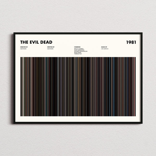 The Evil Dead Movie Barcode Poster