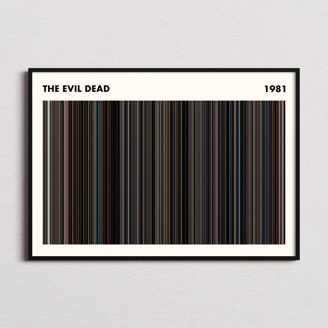 The Evil Dead Movie Barcode Poster - Simplified