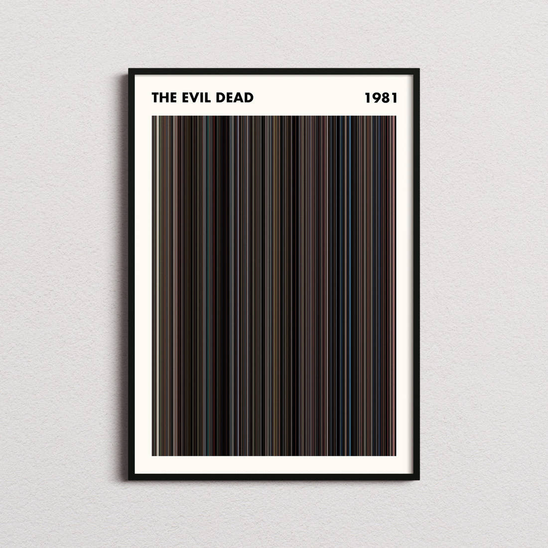 The Evil Dead Movie Barcode Poster - Simplified
