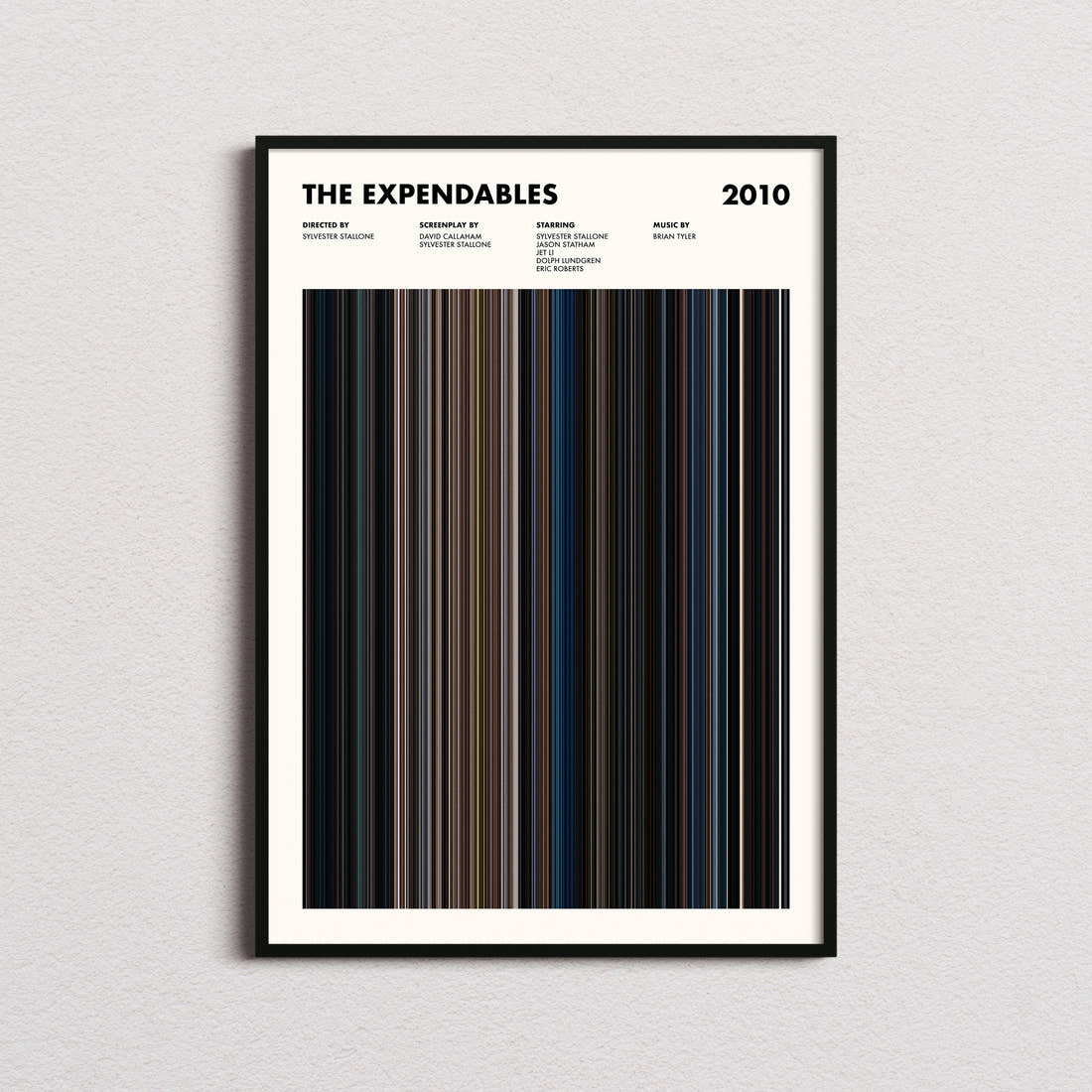 The Expendables Movie Barcode Poster