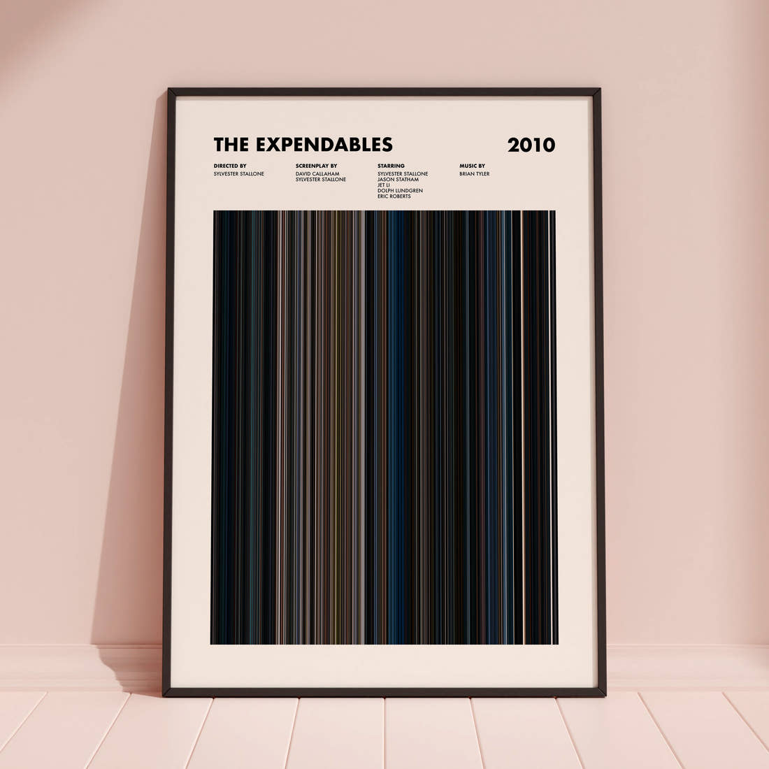 The Expendables Movie Barcode Poster