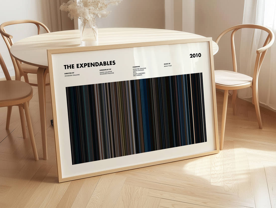 The Expendables Movie Barcode Poster