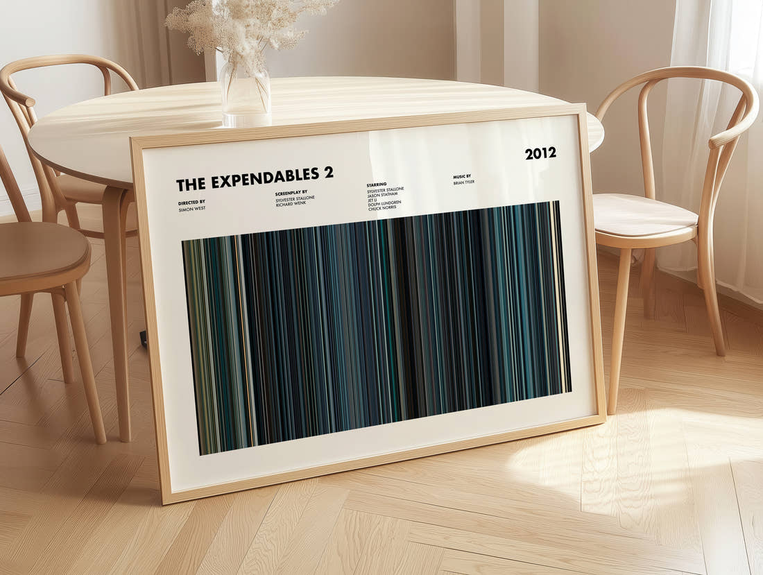 The Expendables 2 Movie Barcode Poster