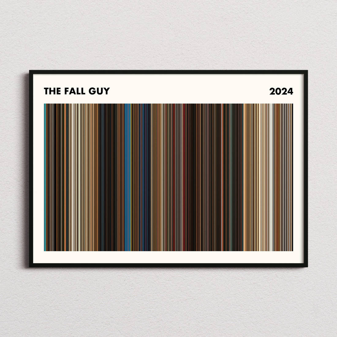 The Fall Guy Movie Barcode Poster - Simplified