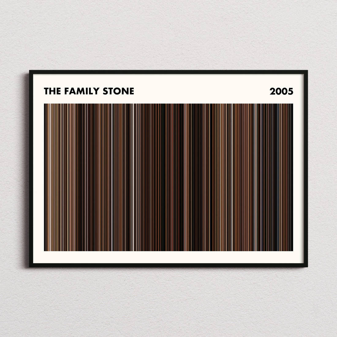 The Family Stone Movie Barcode Poster - Simplified