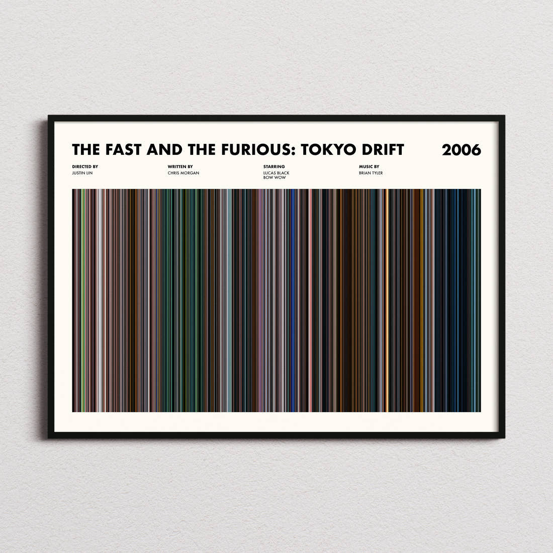 The Fast and the Furious: Tokyo Drift Movie Barcode Poster