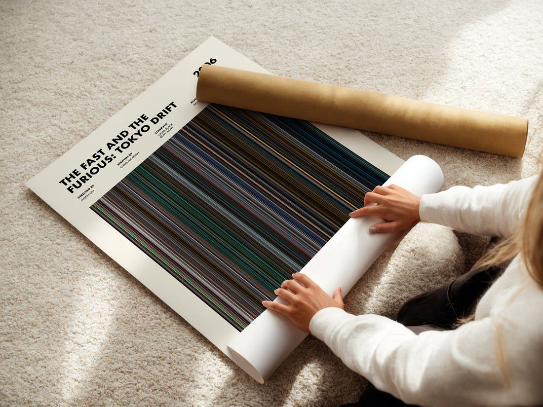 The Fast and the Furious: Tokyo Drift Movie Barcode Poster
