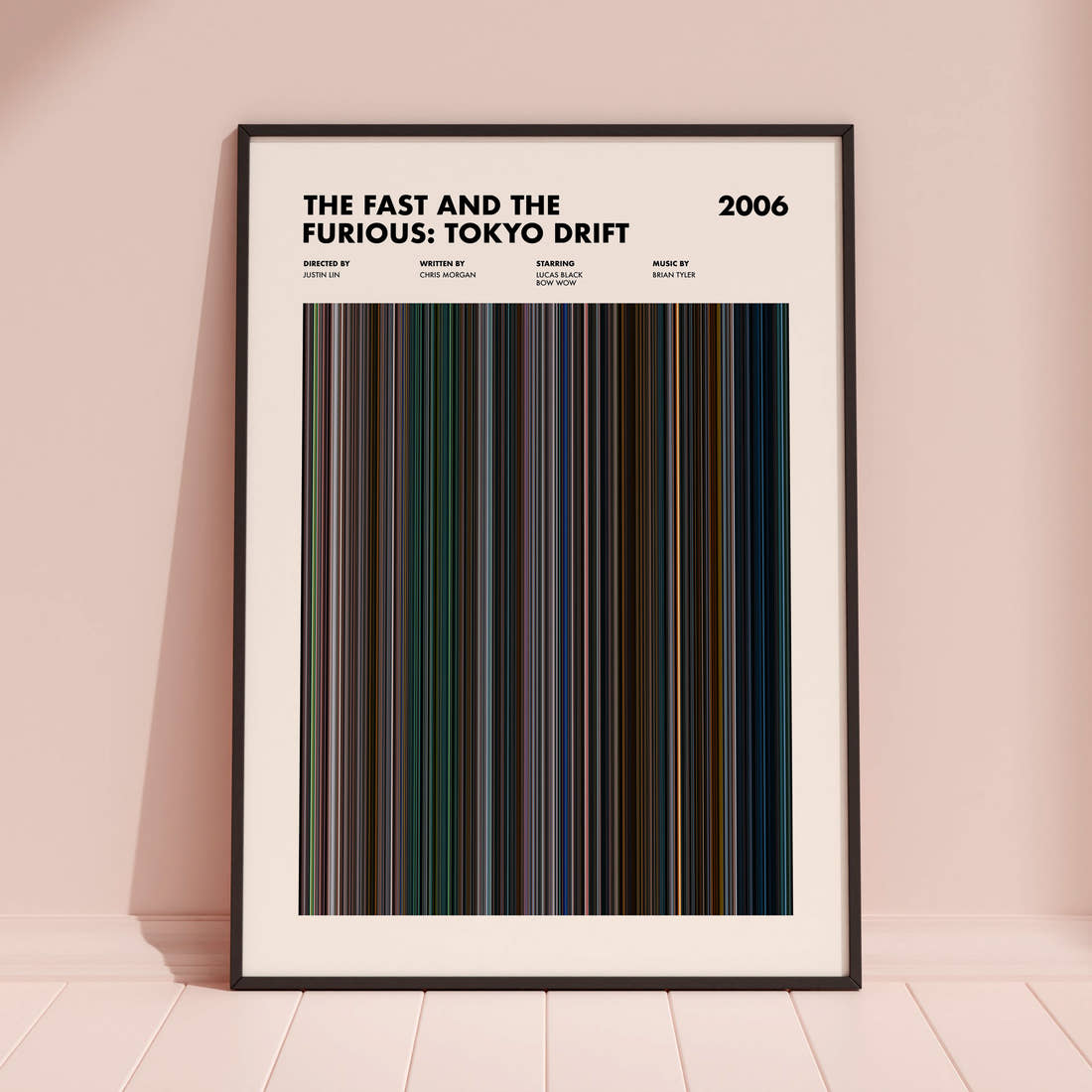 The Fast and the Furious: Tokyo Drift Movie Barcode Poster