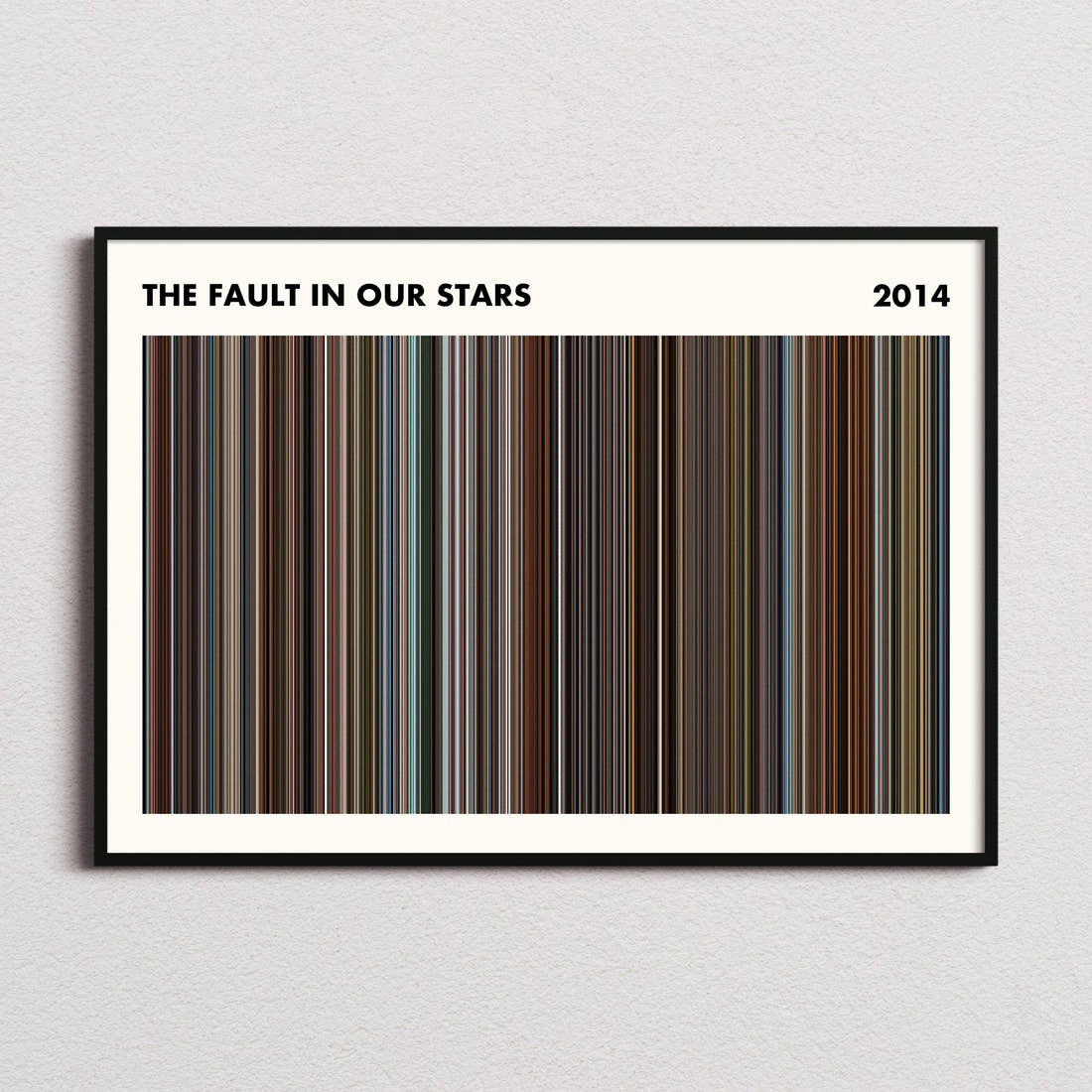 The Fault in Our Stars Movie Barcode Poster - Simplified