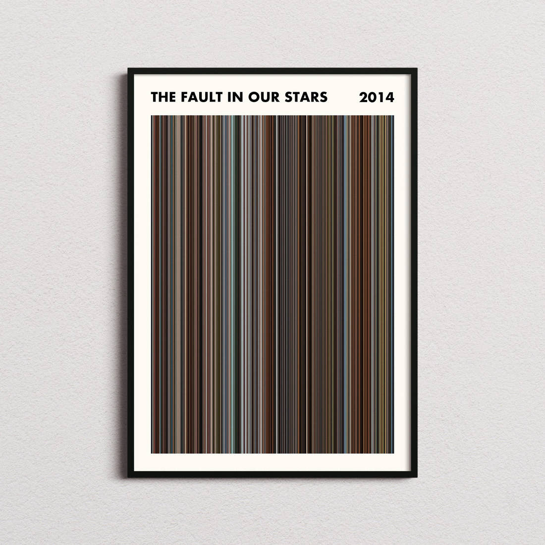 The Fault in Our Stars Movie Barcode Poster - Simplified
