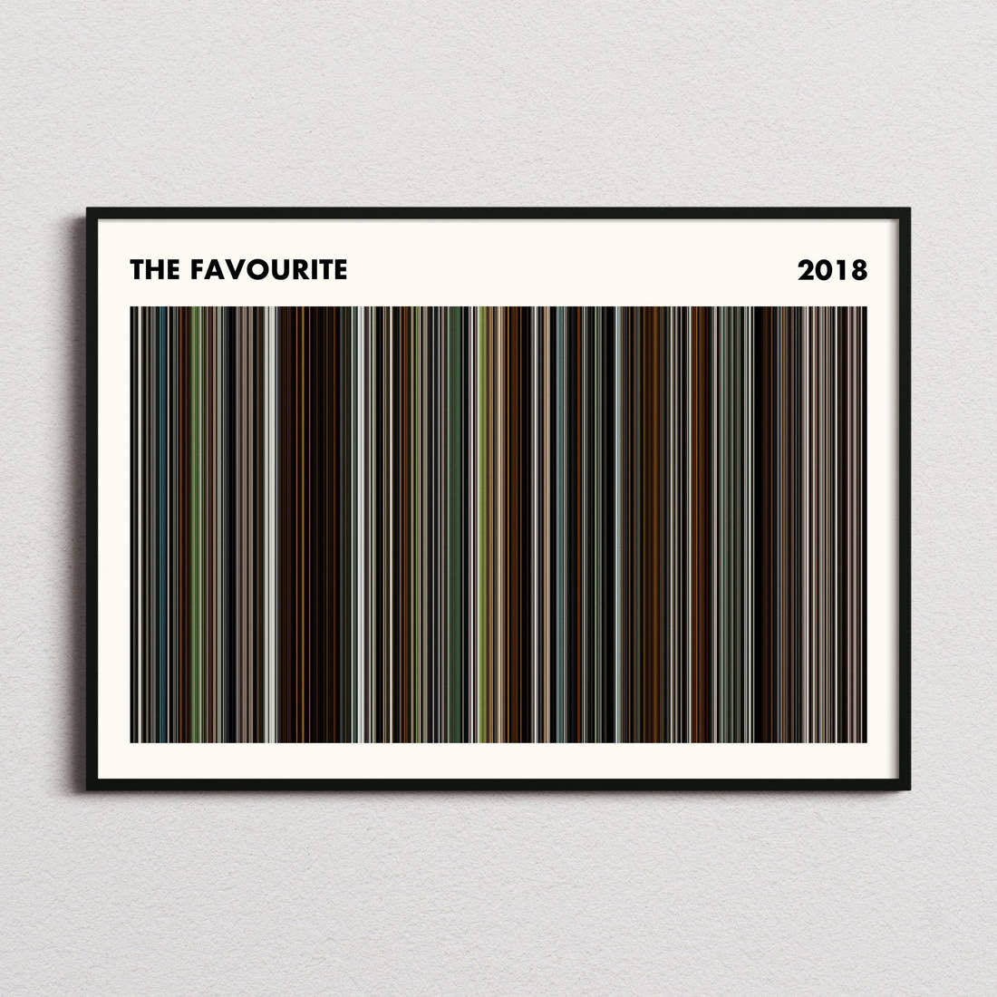 The Favourite Movie Barcode Poster - Simplified