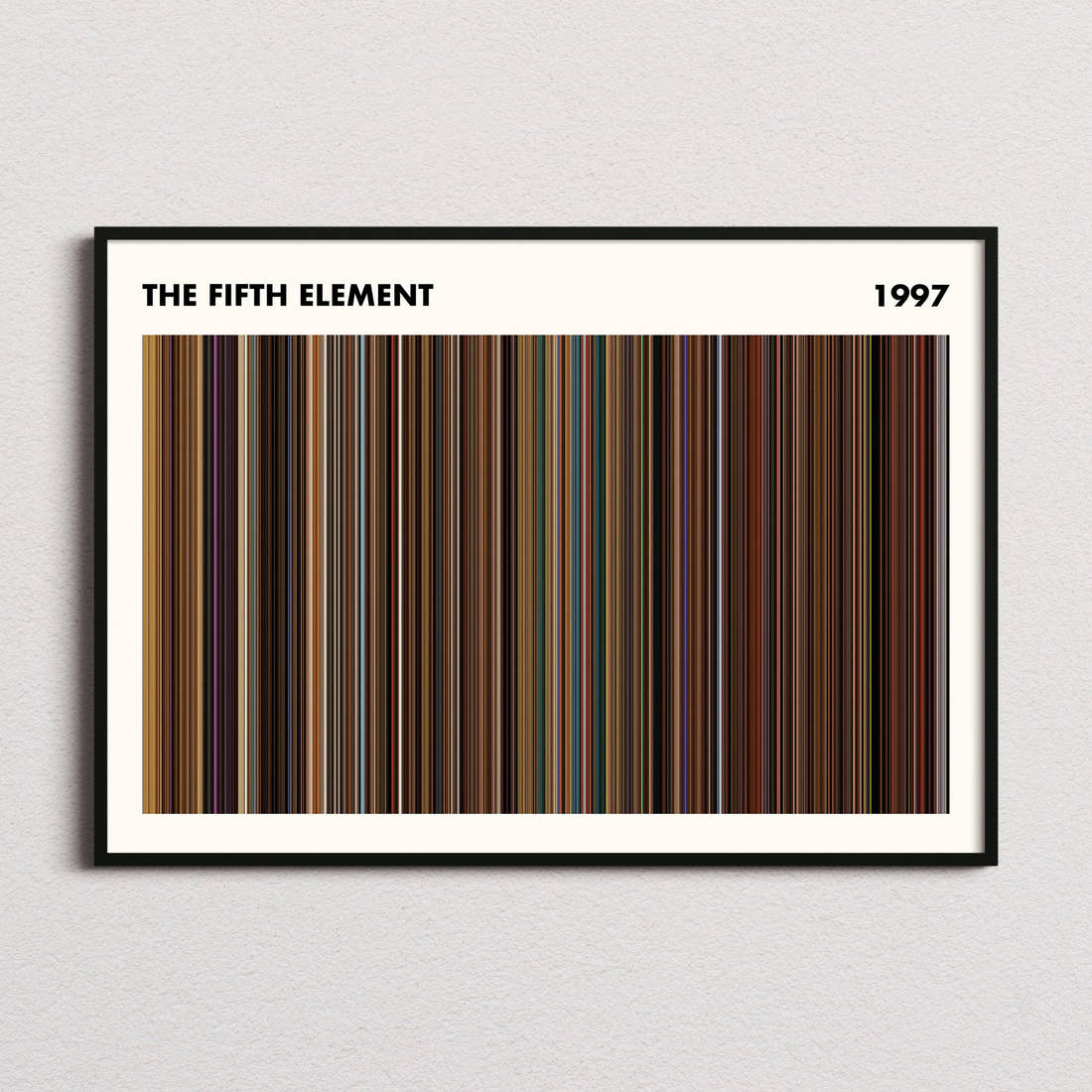 The Fifth Element Movie Barcode Poster - Simplified