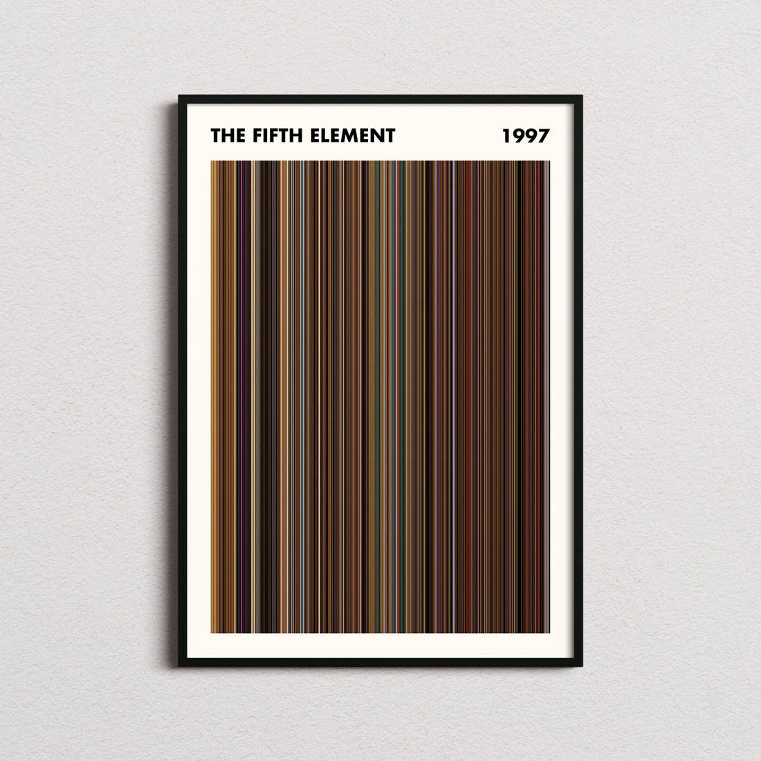 The Fifth Element Movie Barcode Poster - Simplified