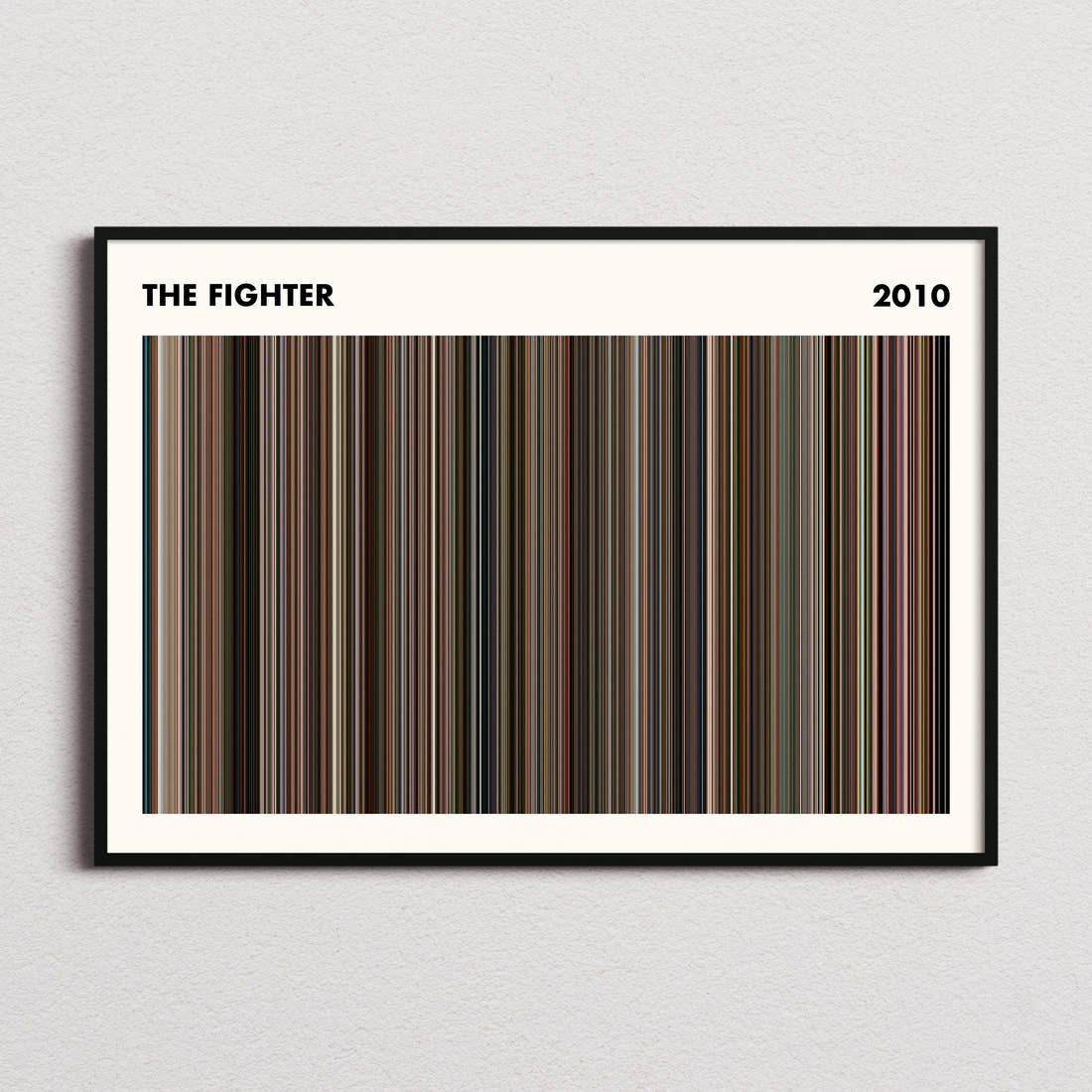 The Fighter Movie Barcode Poster - Simplified