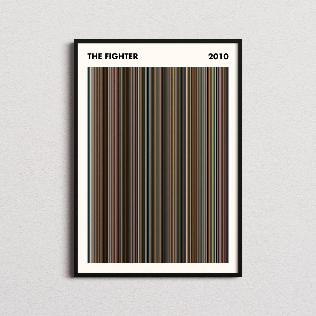 The Fighter Movie Barcode Poster - Simplified