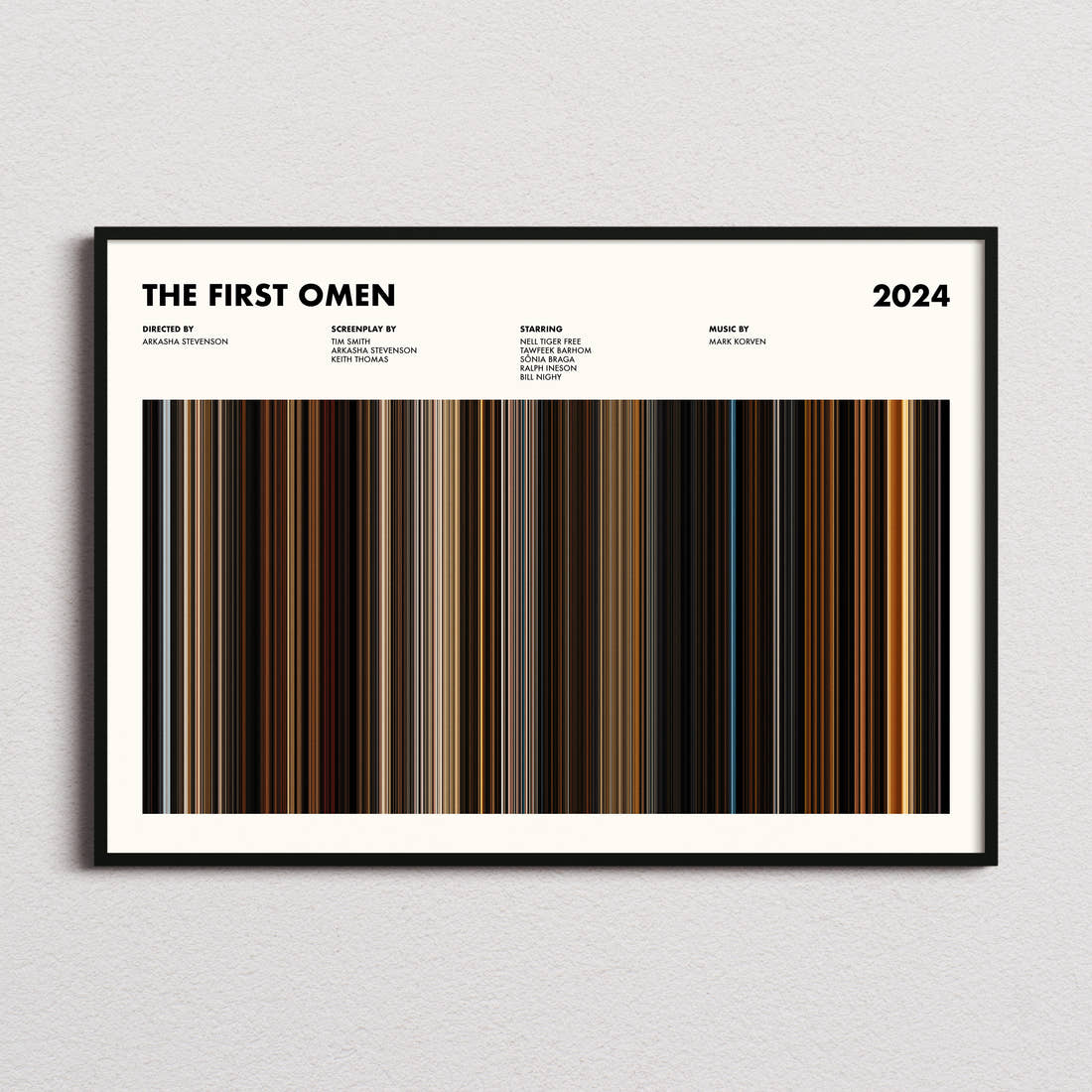 The First Omen Movie Barcode Poster