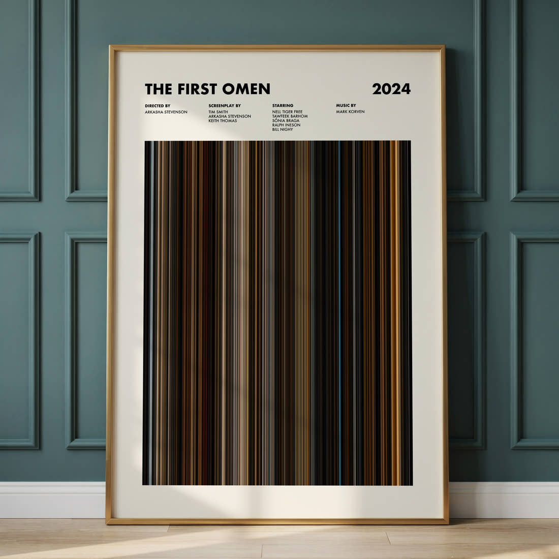 The First Omen Movie Barcode Poster