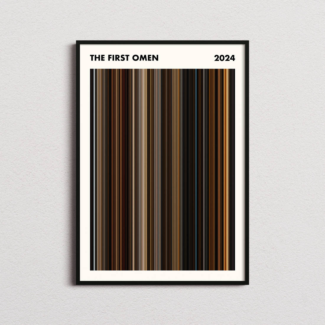 The First Omen Movie Barcode Poster - Simplified