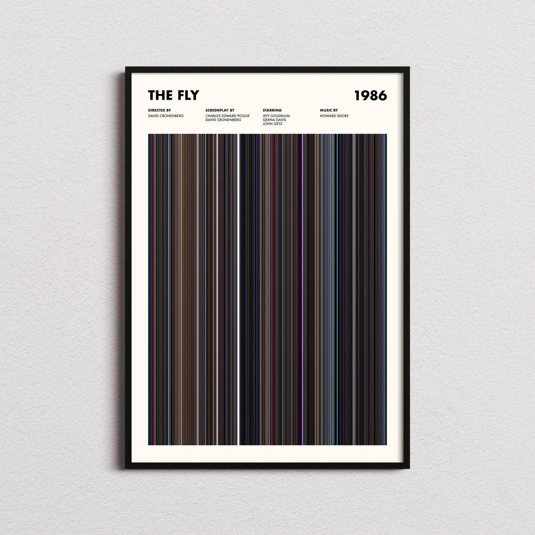 The Fly Movie Barcode Poster