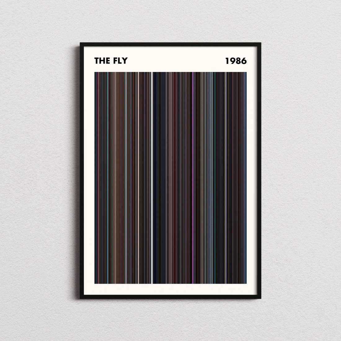 The Fly Movie Barcode Poster - Simplified