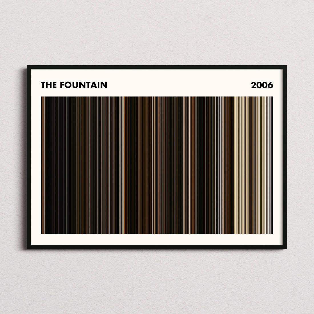 The Fountain Movie Barcode Poster - Simplified