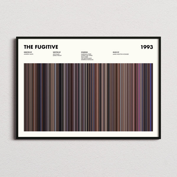 The Fugitive Movie Barcode Poster