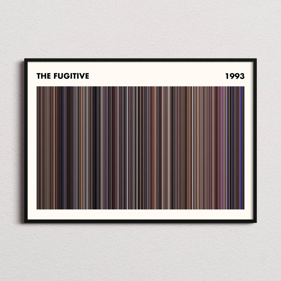 The Fugitive Movie Barcode Poster - Simplified