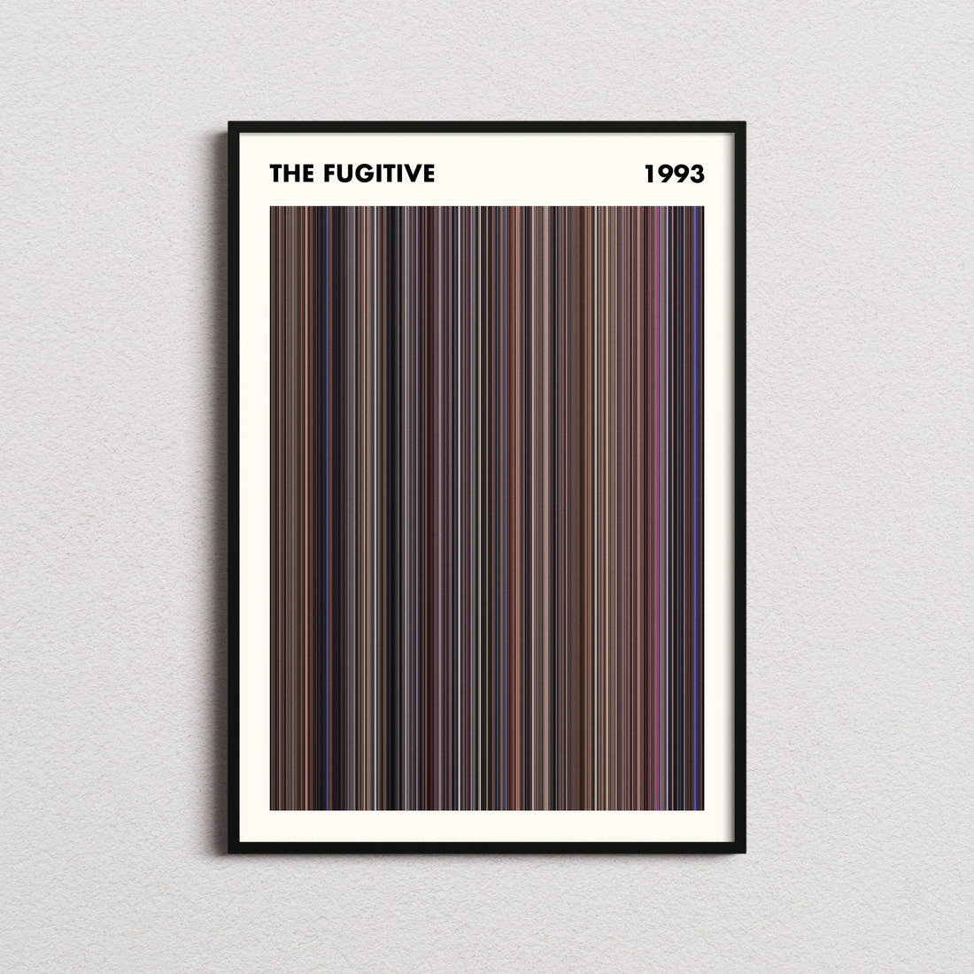 The Fugitive Movie Barcode Poster - Simplified