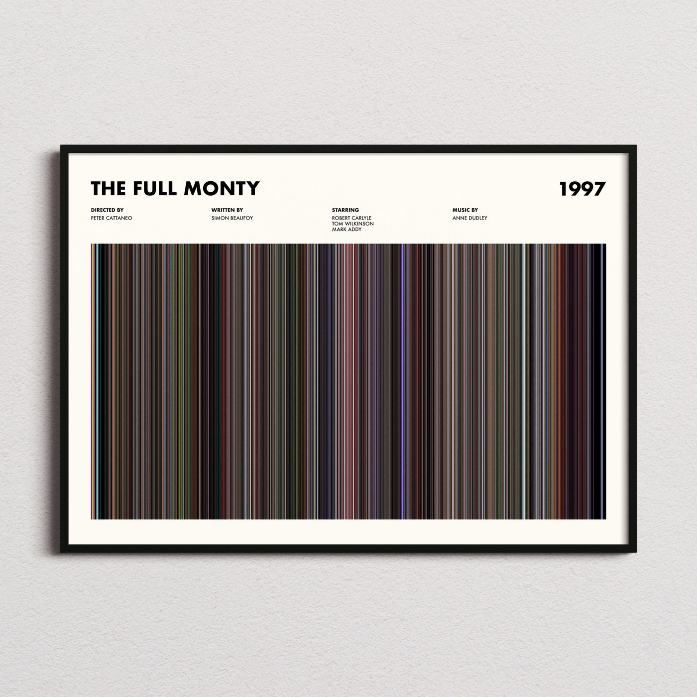 The Full Monty Movie Barcode Poster