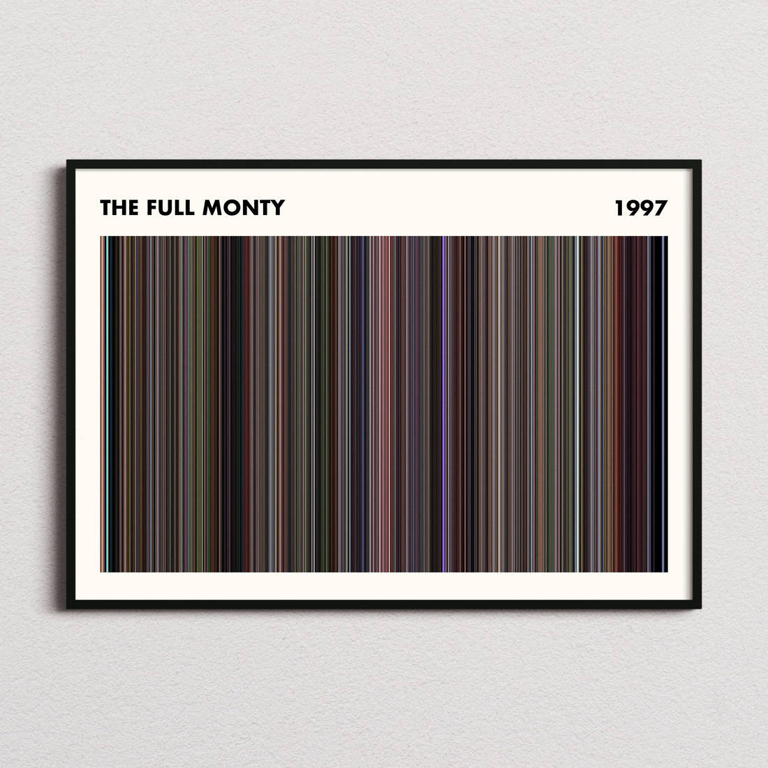The Full Monty Movie Barcode Poster - Simplified