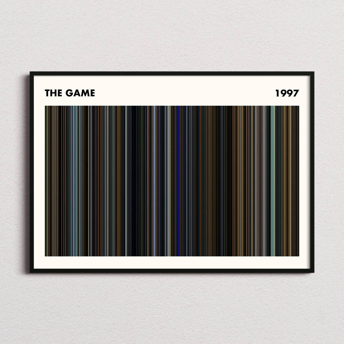 The Game Movie Barcode Poster - Simplified