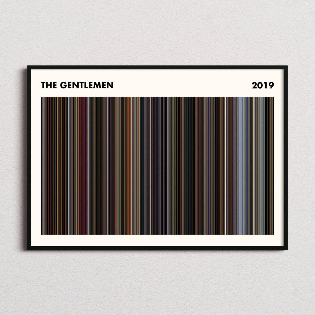 The Gentlemen Movie Barcode Poster - Simplified