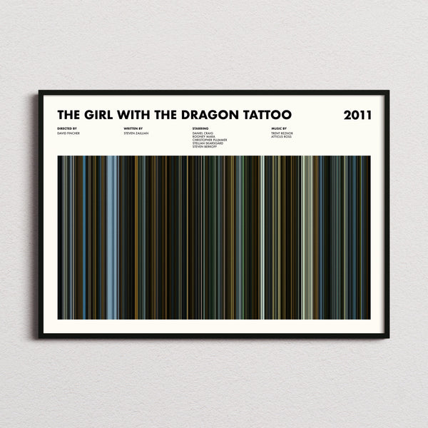 The Girl With the Dragon Tattoo Movie Barcode Poster