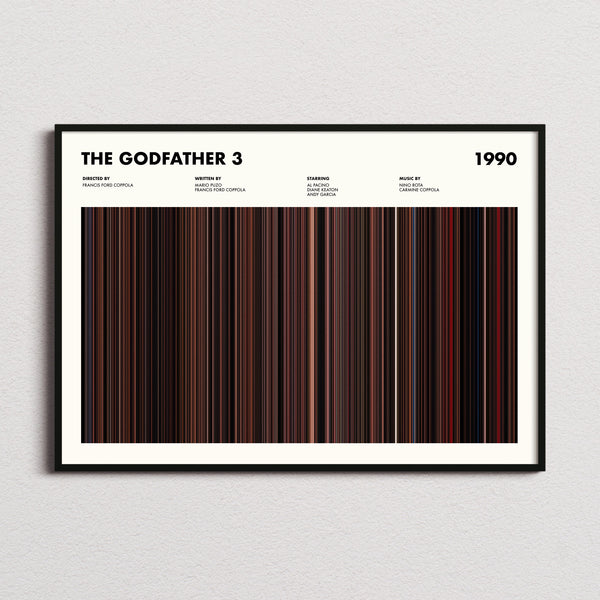The Godfather 3 Movie Barcode Poster