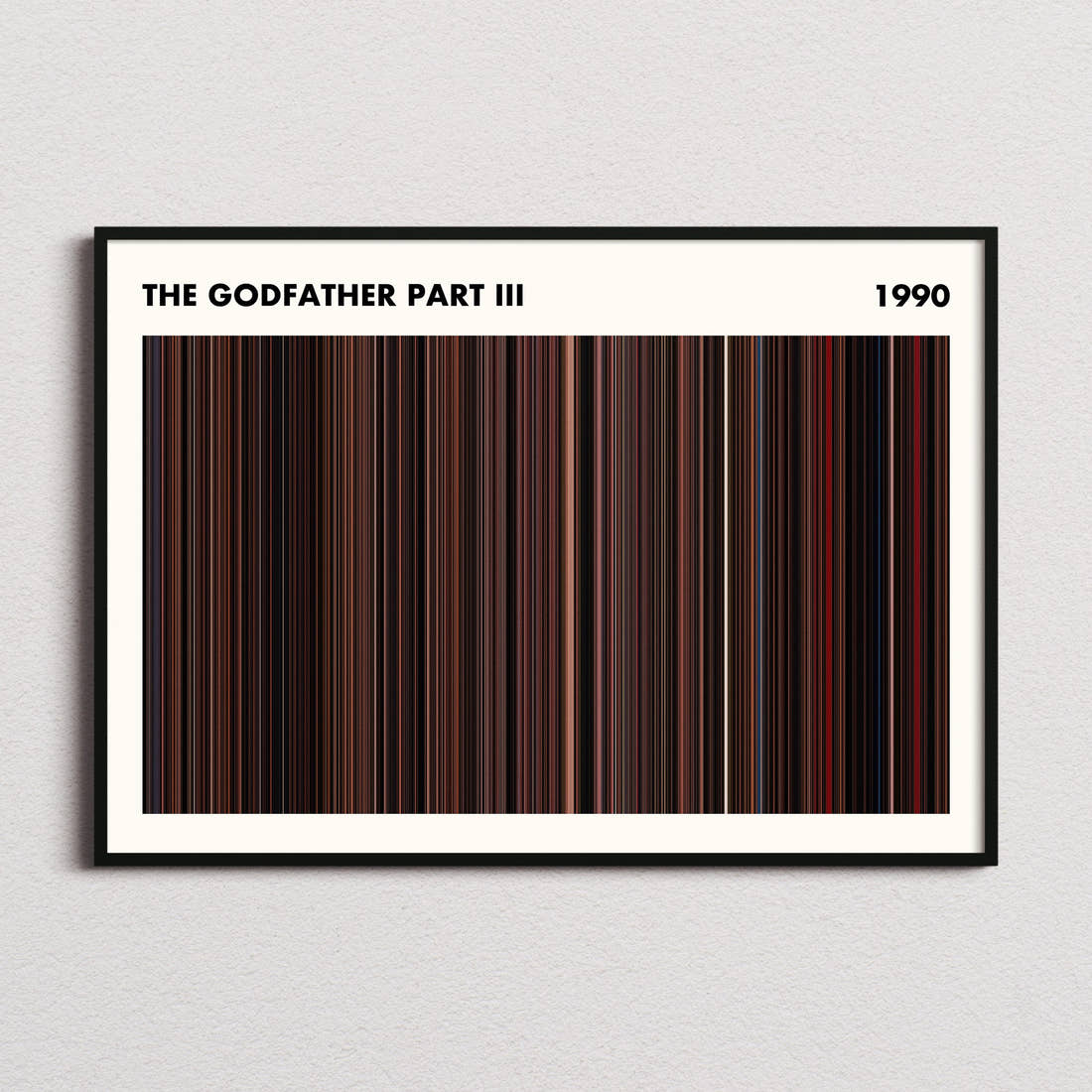 The Godfather 3 Movie Barcode Poster - Simplified