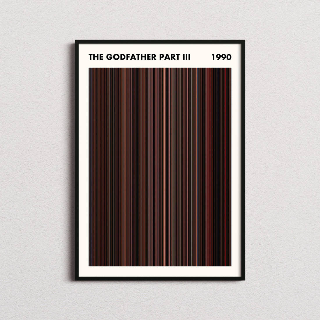 The Godfather 3 Movie Barcode Poster - Simplified