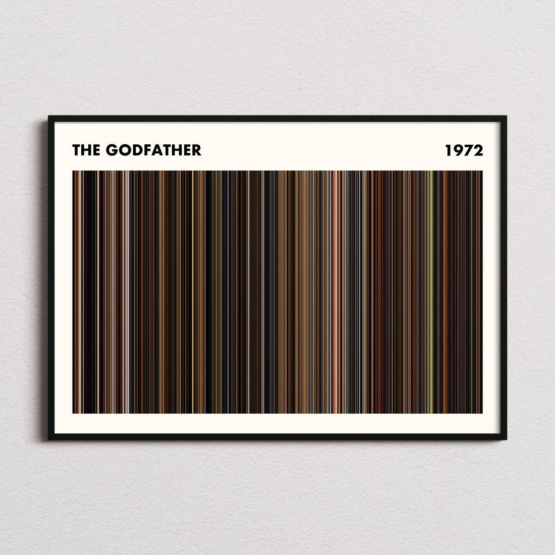 The Godfather Movie Barcode Poster - Simplified
