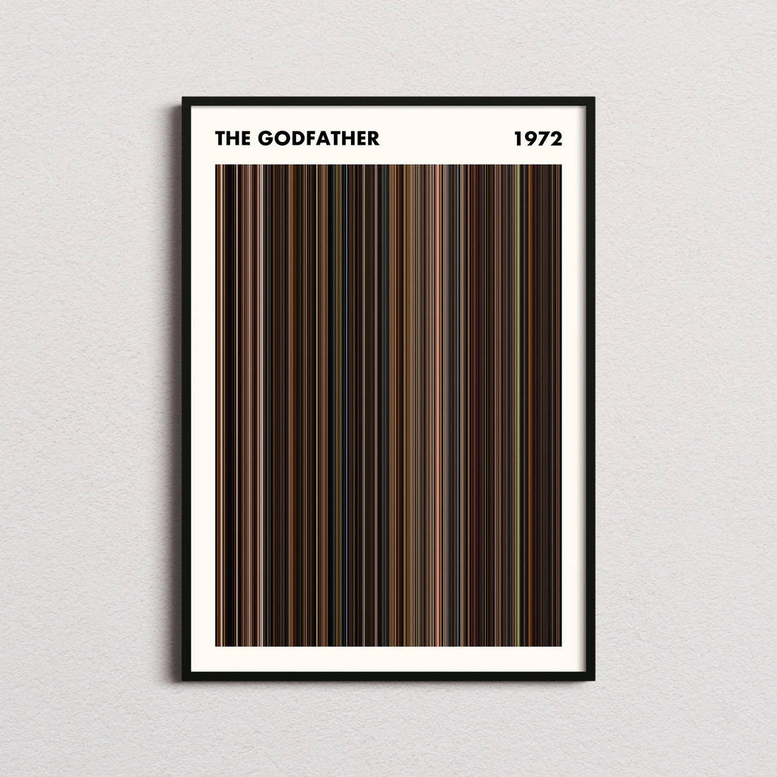 The Godfather Movie Barcode Poster - Simplified