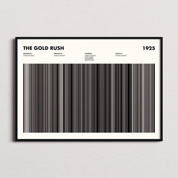 The Gold Rush Movie Barcode Poster
